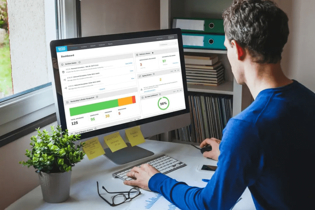 A person at a computer