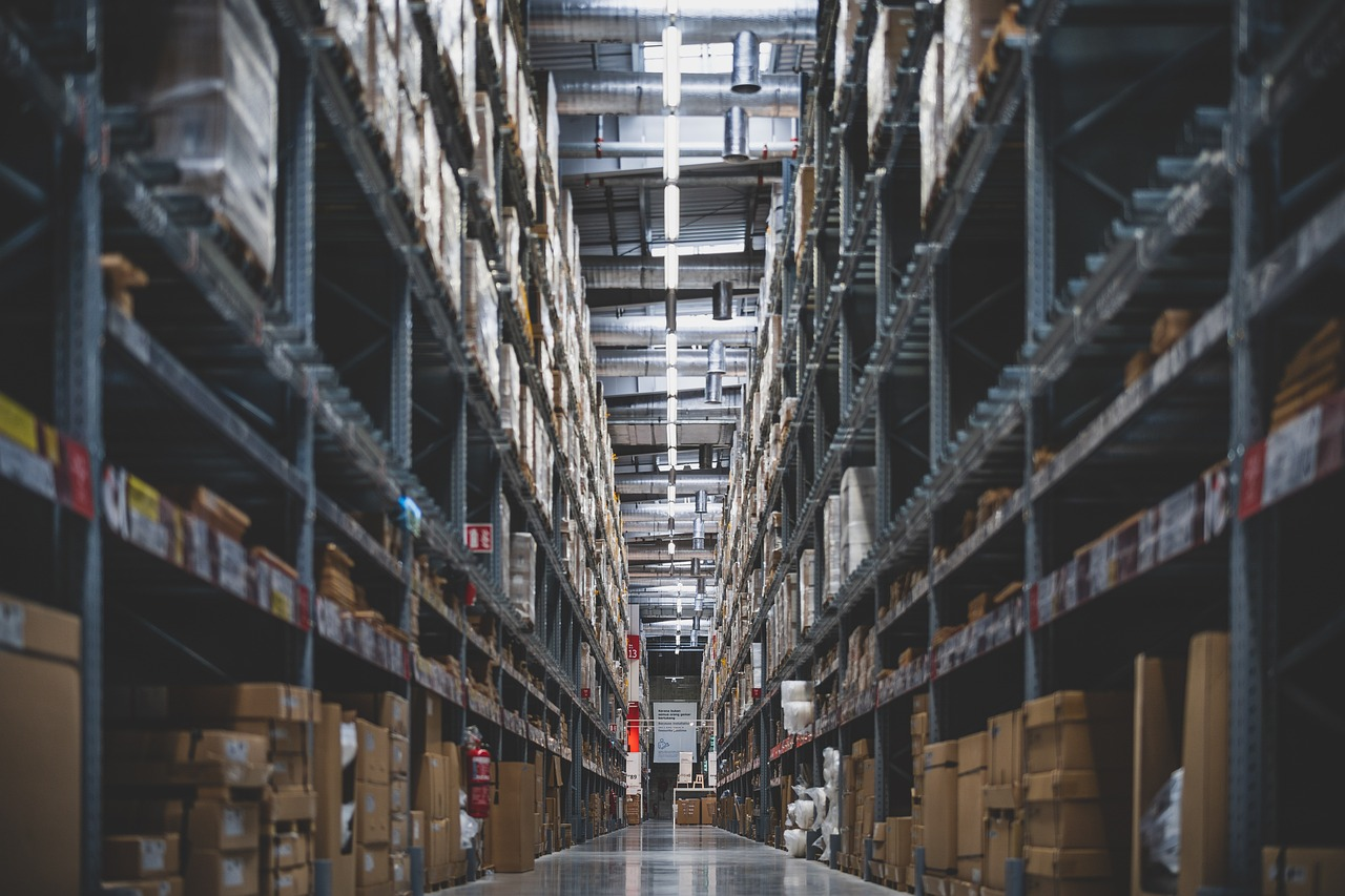 A scene inside of a warehouse