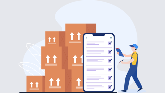 A person checking inventory on a tablet